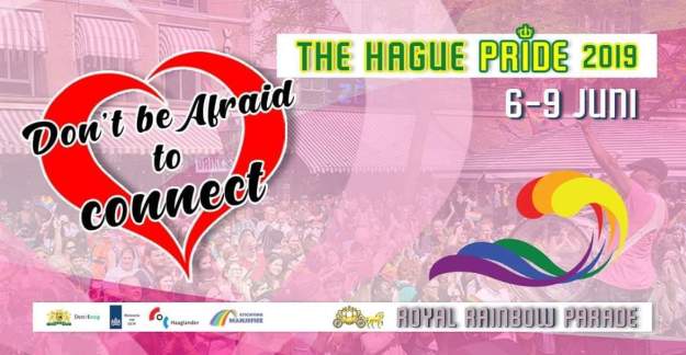 Header The Hague Pride 2019 met slogan Don’t be afraid to connect